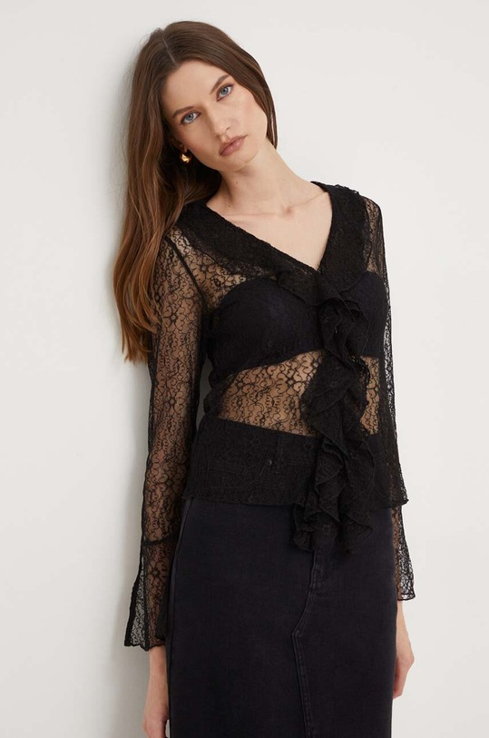 Answear Lab koszula X kolekcja limitowana NO SHAME 80993.FKK czarny WZ23