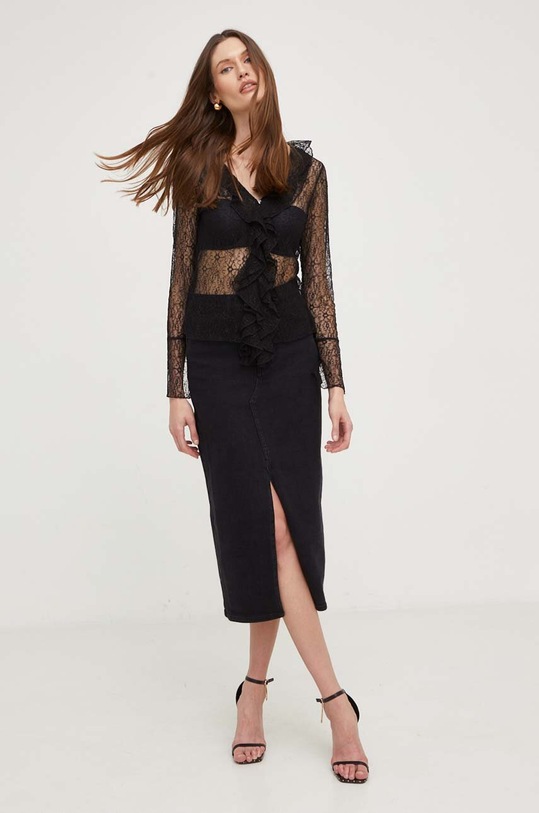 Odzież Answear Lab koszula X kolekcja limitowana NO SHAME 80993.FKK czarny