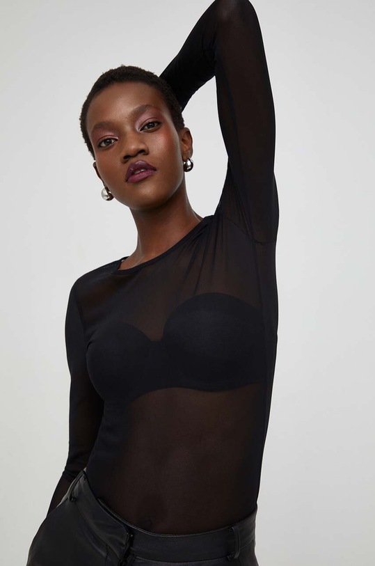 Answear Lab bluzka X kolekcja limitowana NO SHAME pozostałe czarny 29600.1.FKK