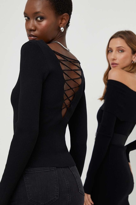 Longsleeve Answear.LAB X limited collection NO SHAME slim μαύρο Z1321.HWK