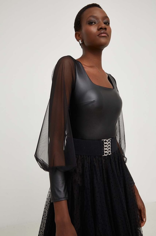 Κορμάκι Answear.LAB X limited collection NO SHAME 5491.IJS μαύρο WZ23