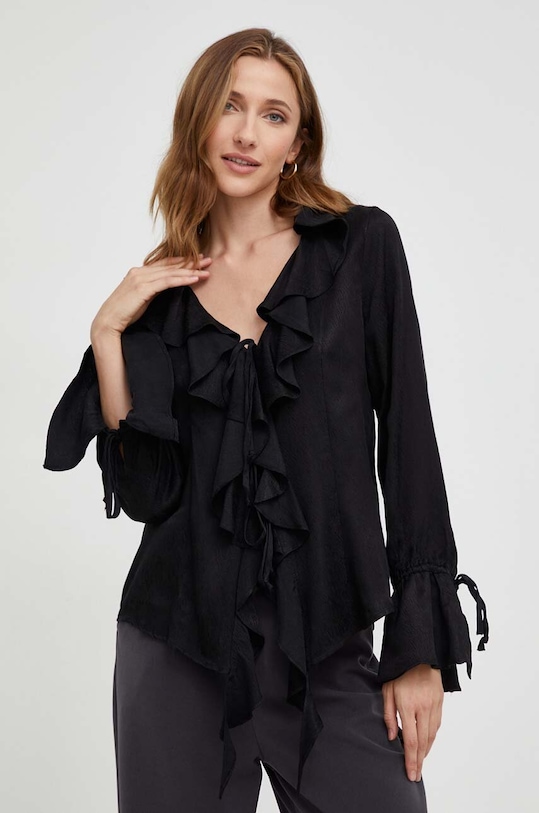 Bluza Answear.LAB casual crna pk2382.IWK