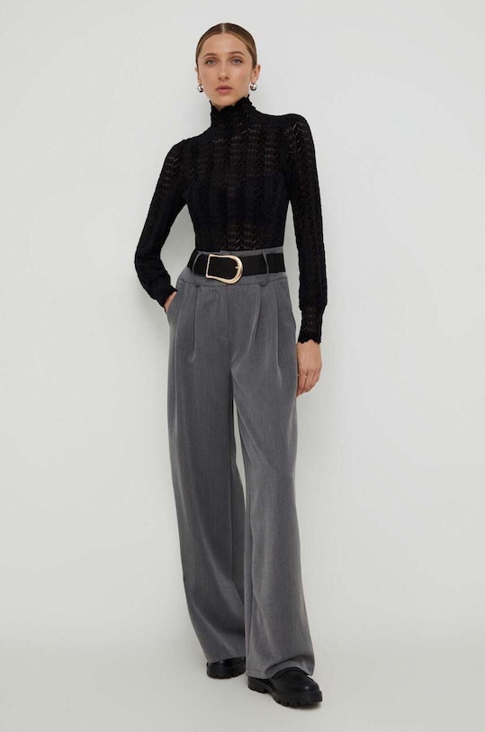 Answear Lab longsleeve 36081.fh negru WW24