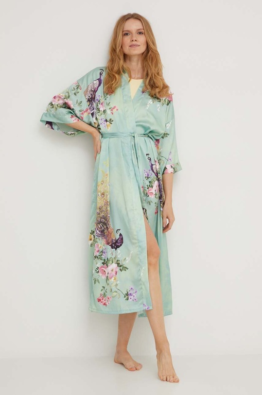 Answear Lab szlafrok bath7.db turkusowy WZ23