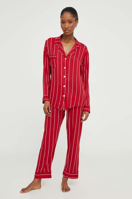 Pyžamo Answear Lab látka červená 60416.60413.TWK