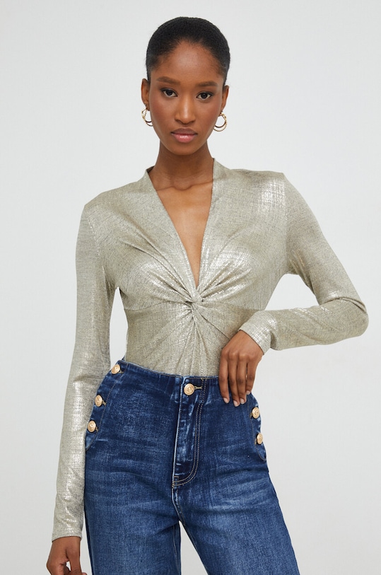 Bodi Answear.LAB slim zlatna 1509.HWK