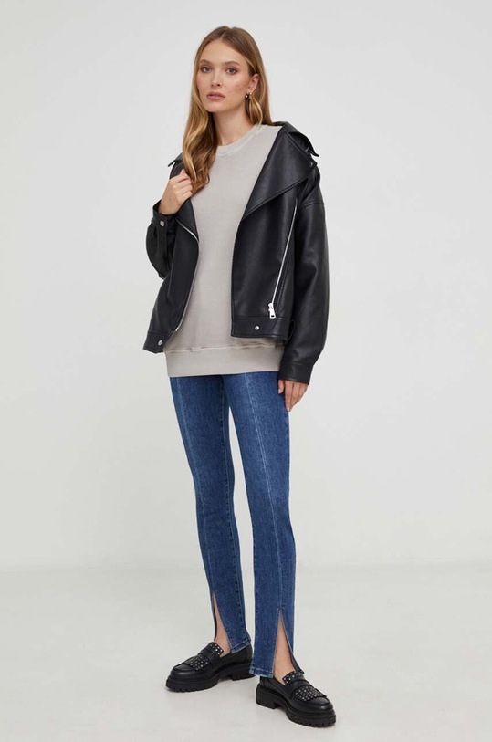 Answear Lab bluza bawełniana mlk.beig.tjs beżowy WZ23
