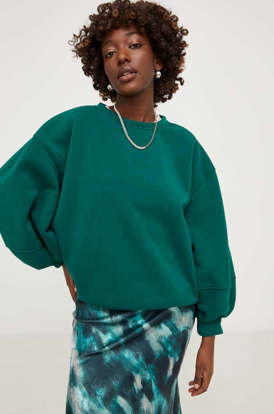 Answear Lab bluza bawełniana 93880.fh zielony