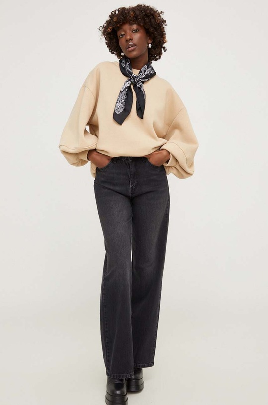 Answear Lab bluza bawełniana 93880.fh beżowy WZ23