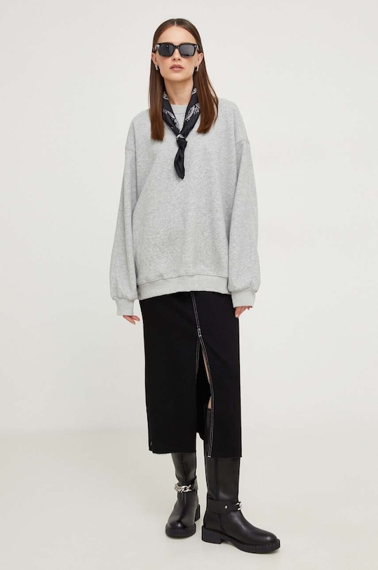 Answear Lab bluza bawełniana 013.iw szary WZ23