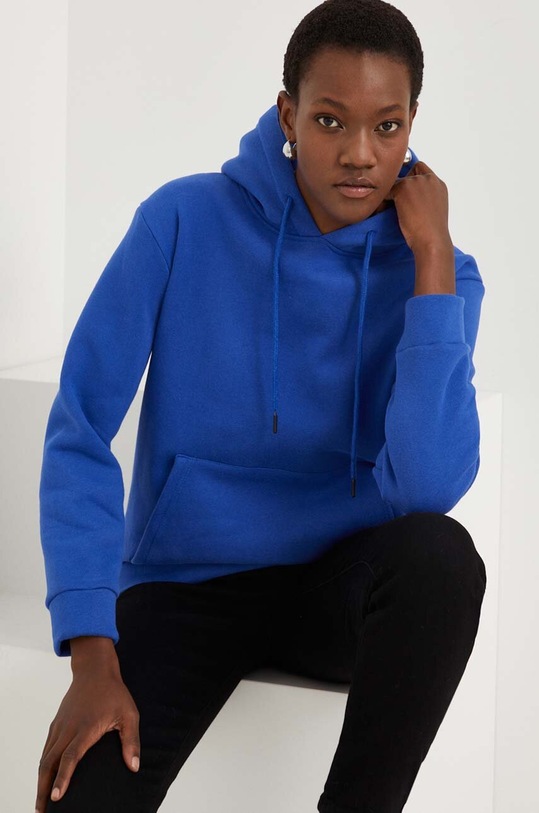 Answear Lab bluza z kapturem niebieski L1509.HWK
