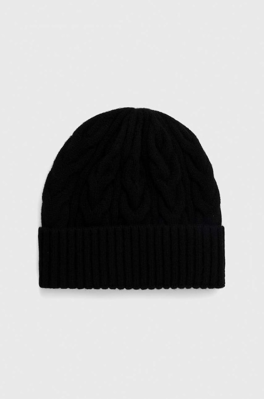 Vunena kapa Answear.LAB bez uzorka crna hat1.cd