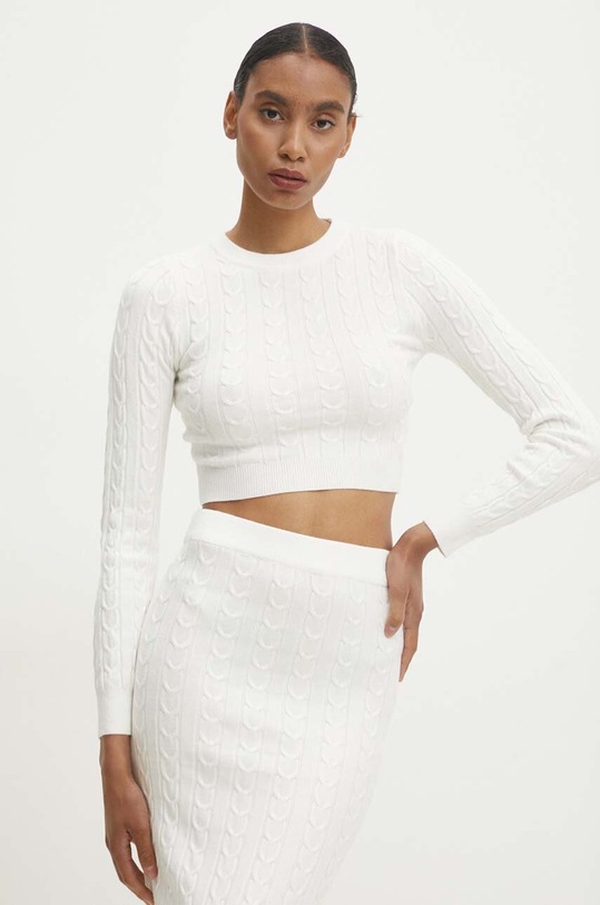 Odzież Answear.LAB komplet - sweter i spódnica 7575.FWK biały