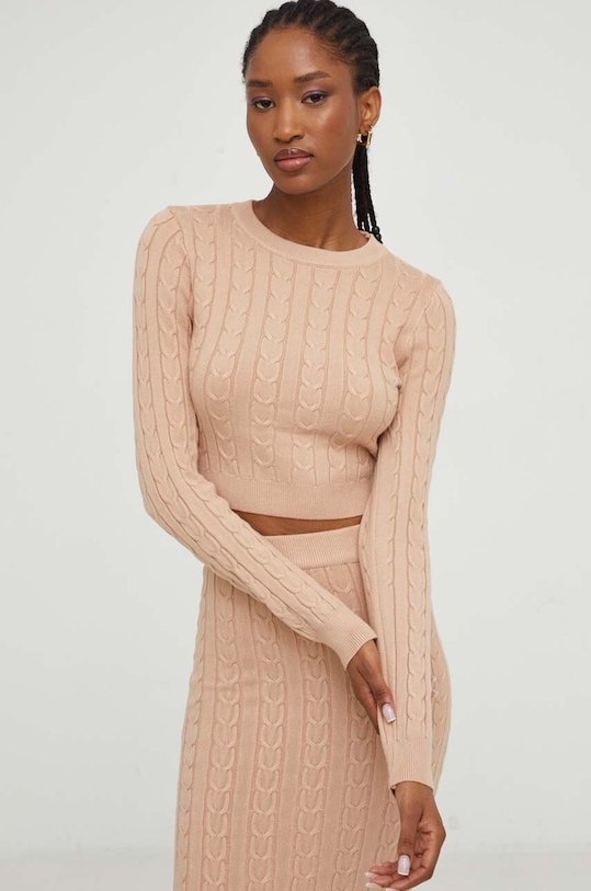 Súprava - sveter a sukňa Answear.LAB béžová 7575.FWK
