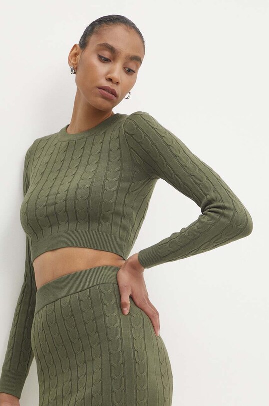 Îmbrăcăminte Answear Lab set pulover și fustă 7575.FWK verde
