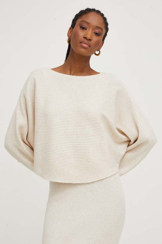 Answear Lab sukienka i sweter beżowy P9523.HWK