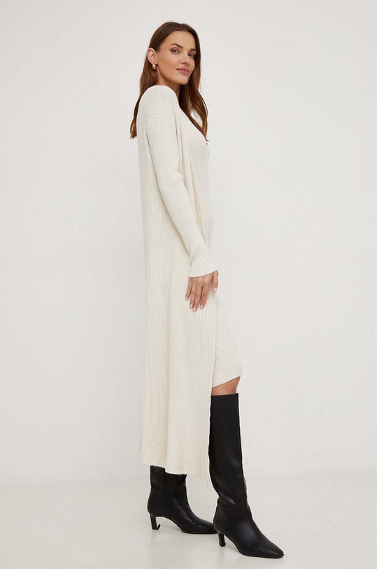 Îmbrăcăminte Answear Lab rochie și cardigan W0911.HWK bej