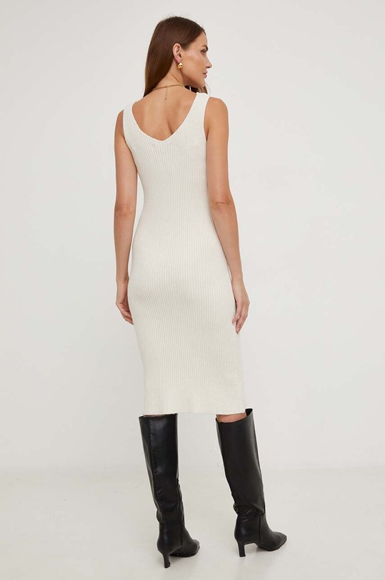 Answear Lab rochie și cardigan bej W0911.HWK