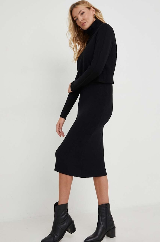 Answear Lab komplet dzianina czarny AC19295.FH