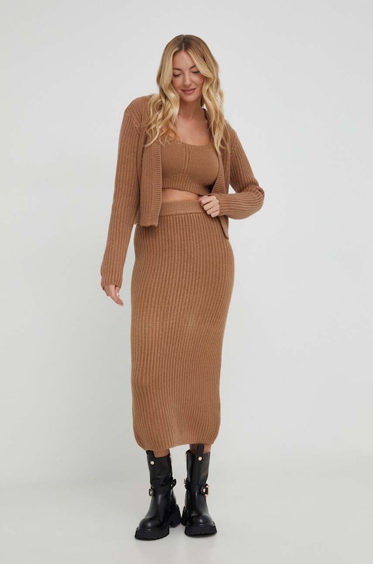 Answear Lab compleu tricotaj maro N7030.HH