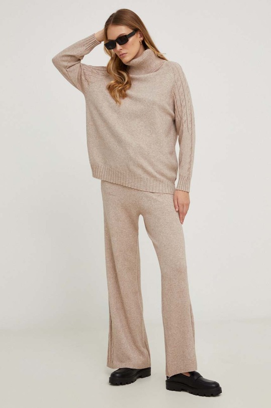 Komplet Answear.LAB pletivo bež n8375.fh