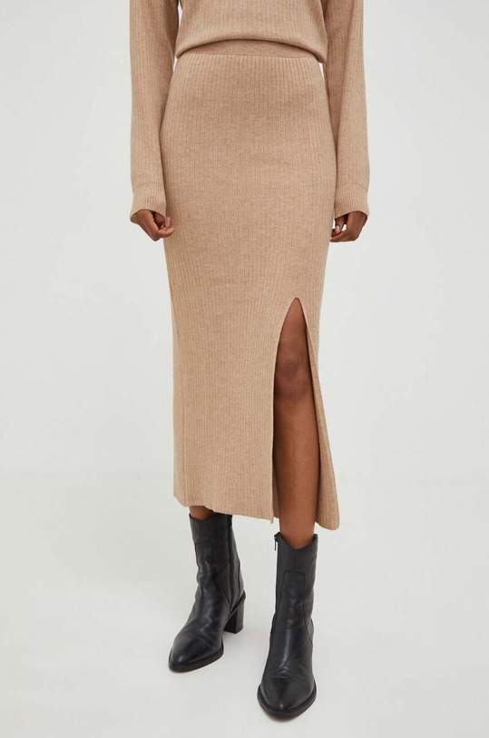 Answear.LAB komplet sweter i spódnica 224396.tjs brązowy