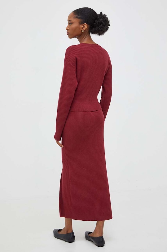Σετ πουλόβερ και φούστα Answear.LAB 224396.tjs μπορντό WZ23