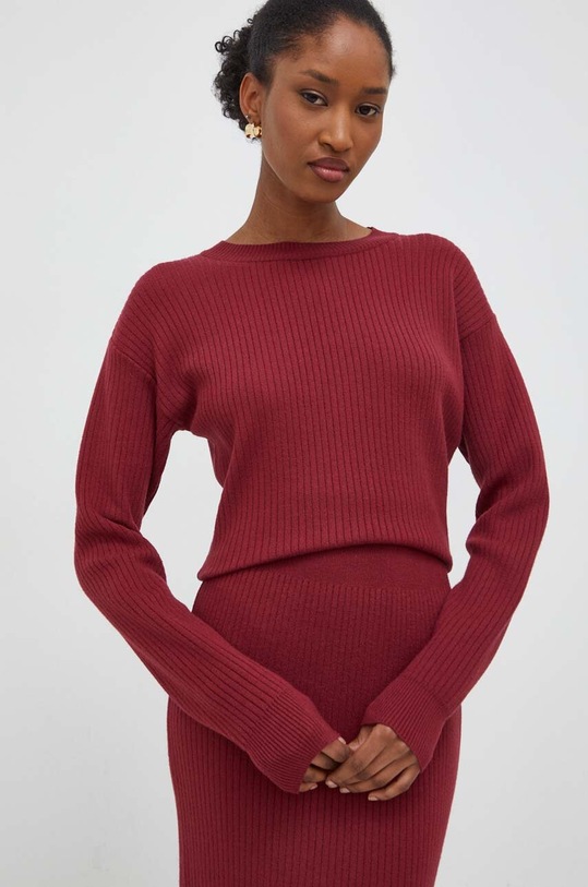 Ρούχα Σετ πουλόβερ και φούστα Answear.LAB 224396.tjs μπορντό