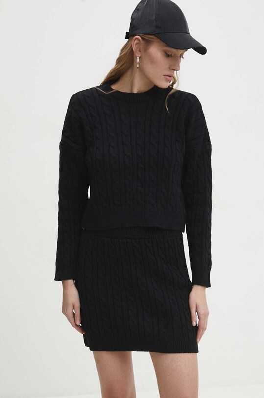 Answear Lab compleu pulover si fustă 9433.tjs negru