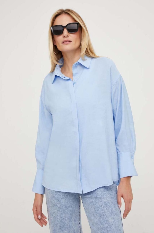 Košulja Answear.LAB bez uzorka plava 4786.WK