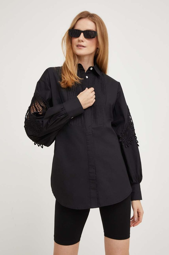 Answear Lab koszula bawełniana bawełna czarny la2948.2ITKK