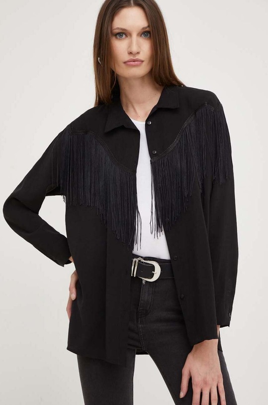 Answear Lab koszula X kolekcja limitowana NO SHAME casual czarny 2.TKK