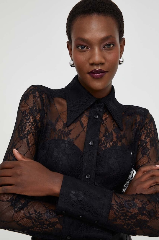 Πουκάμισο Answear.LAB X limited collection NO SHAME LD0057.HWK μαύρο