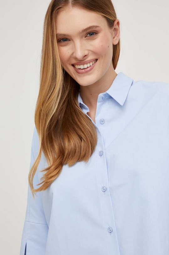 Answear Lab koszula bawełniana niebieski 330003.TWK