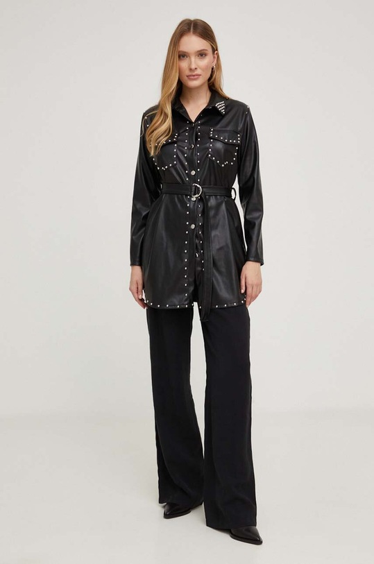 Answear Lab koszula X kolekcja limitowana NO SHAME klasyczny czarny 4321.IJS