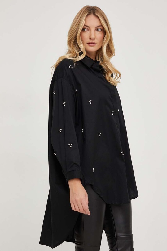 Answear Lab koszula bawełniana klasyczny czarny 83215.HH