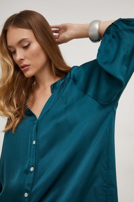 Answear Lab cămașă G23054.hjs turcoaz WZ23