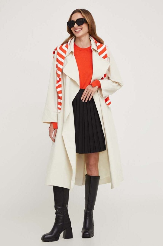 Answear.LAB kabát 6100.tdb bézs WZ23