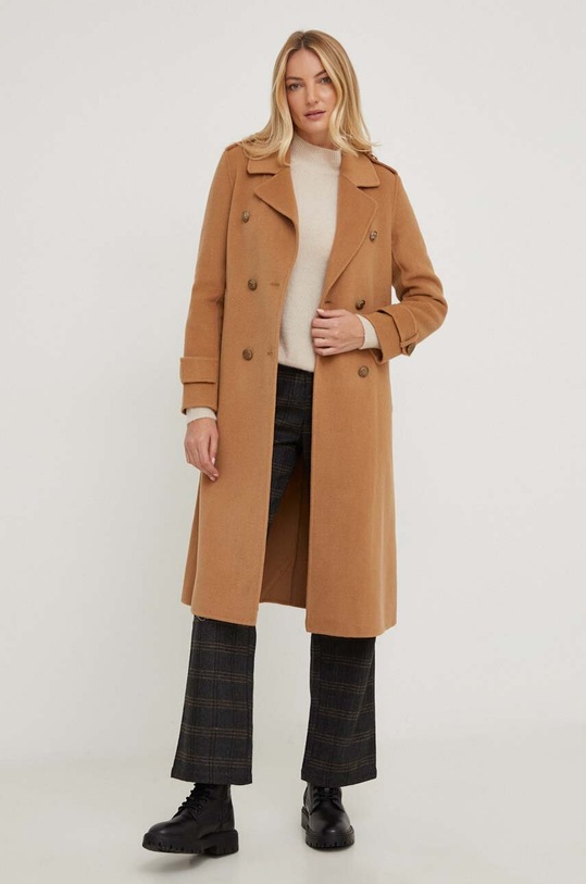 Answear.LAB płaszcz wełniany 3012.1FKK beżowy WZ23