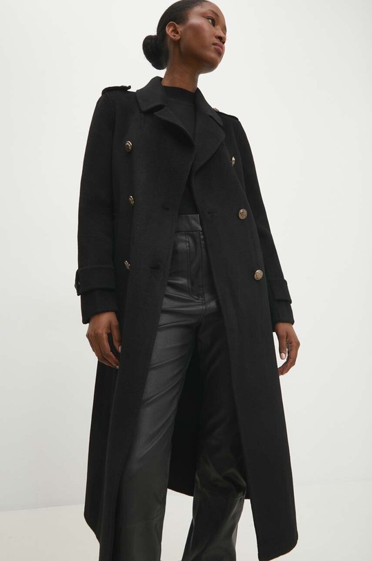 Vlnený kabát Answear Lab 3012.1FKK čierna