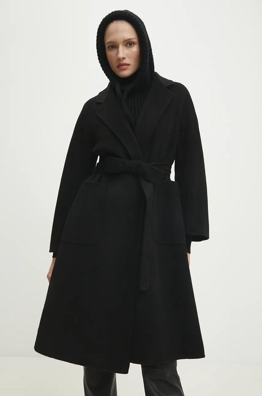 Answear Lab palton de lână 3016.FKK negru WZ23