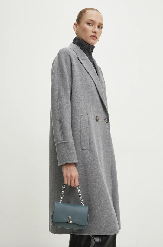 Oblečenie Vlnený kabát Answear Lab 3033.fkk sivá