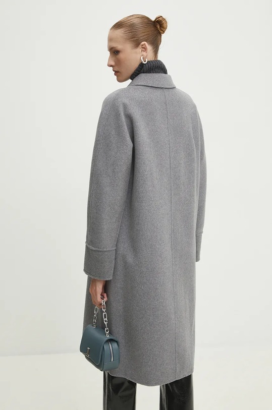 Vlnený kabát Answear Lab 3033.fkk sivá WZ23
