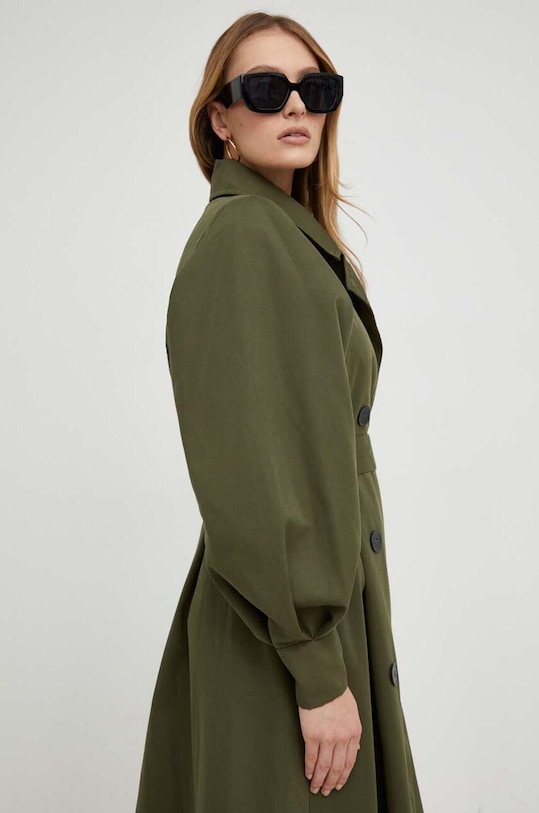 Παλτό Answear.LAB X limited collection NO SHAME πράσινο 5650.tjs