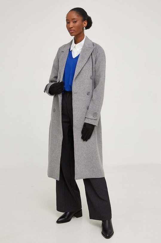 Μάλλινο παλτό Answear.LAB 2071.FKK γκρί WZ23