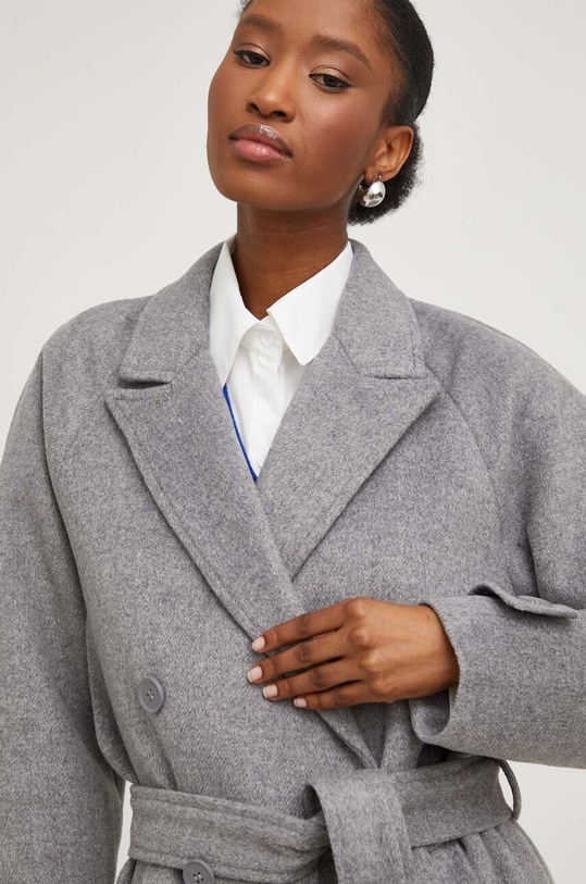 Μάλλινο παλτό Answear.LAB γκρί 2071.FKK