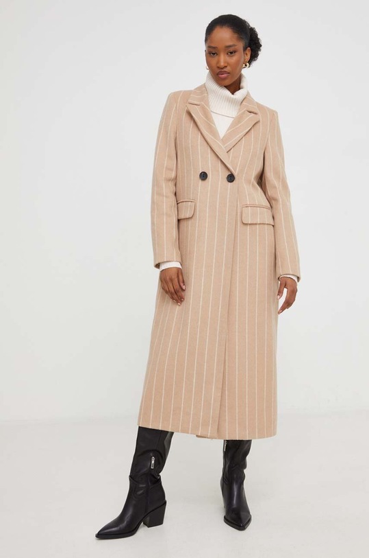 Answear Lab palton de lana 1609.IWK bej WZ23