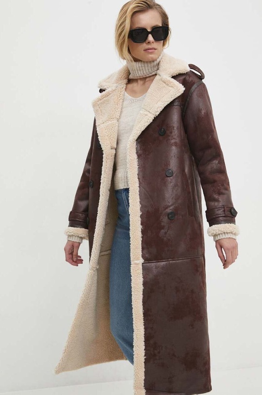 Kabát Answear.LAB hnedá 8621.FKK