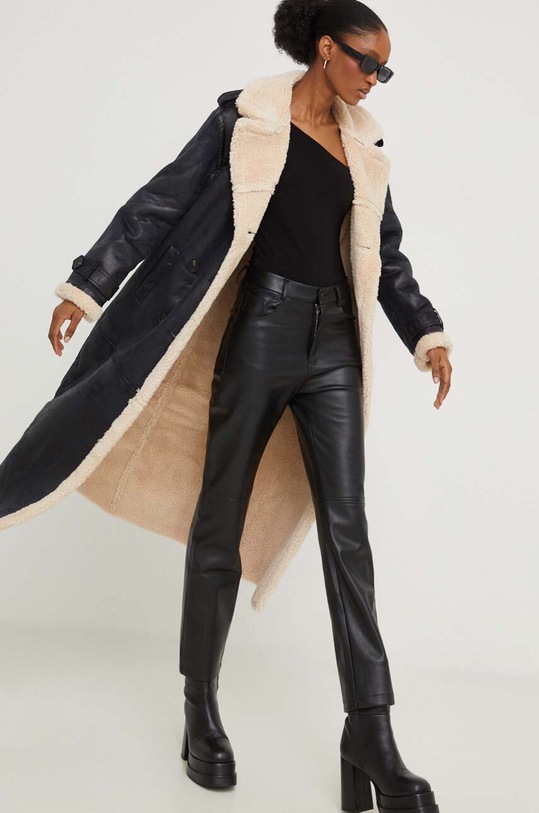 Answear.LAB płaszcz 8621.FKK czarny WW24