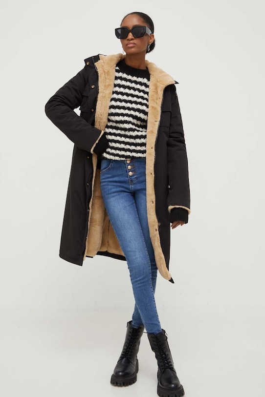 Bunda Answear Lab waterrepellent 8615.FKK čierna WZ23